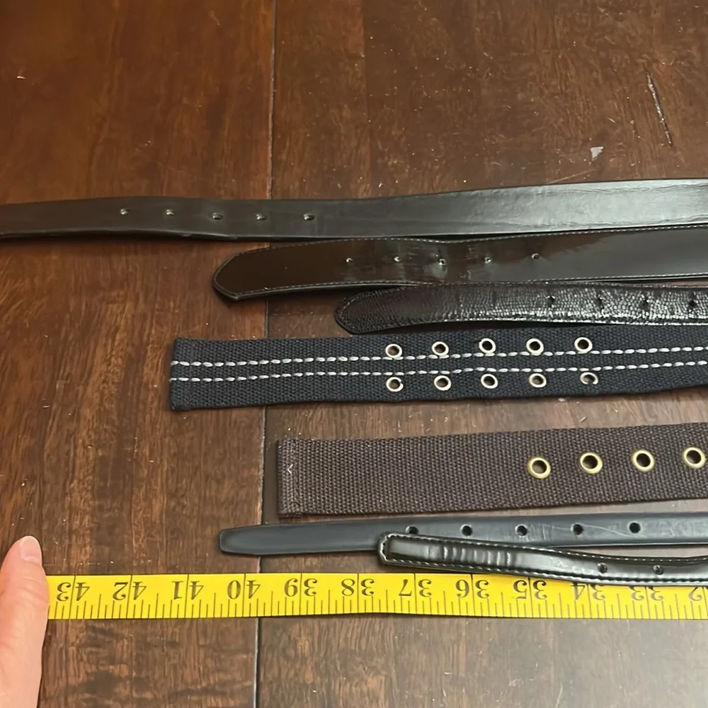 Bundle of 5 Black Belts. Plus one blue one brown